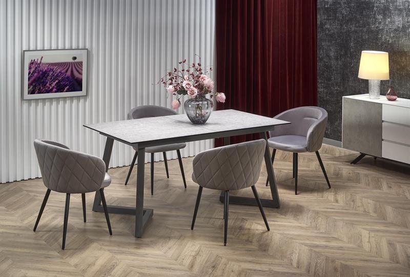 TIZIANO extendable table, color: table top - light gray / dark gray, legs - dark gray - Image 9