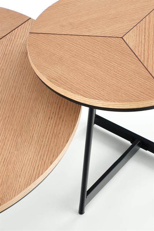 KARIDA coffee table natural oak / black - Image 6