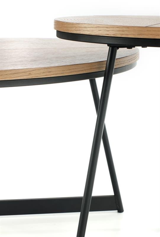 KARIDA coffee table natural oak / black - Image 7