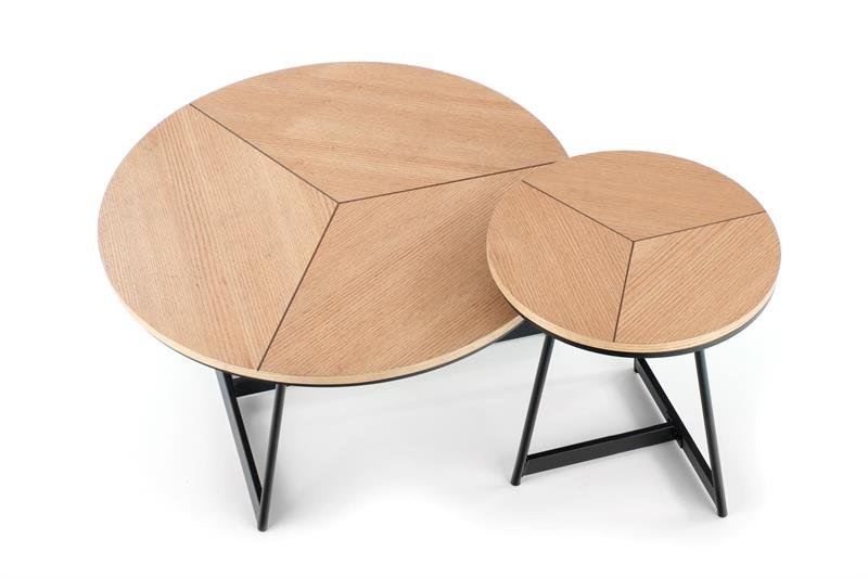 KARIDA coffee table natural oak / black - Image 8
