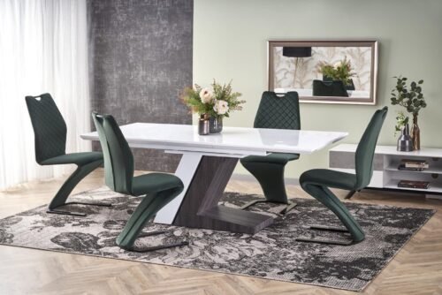 MORTIS extendable table, color: white / dark gray