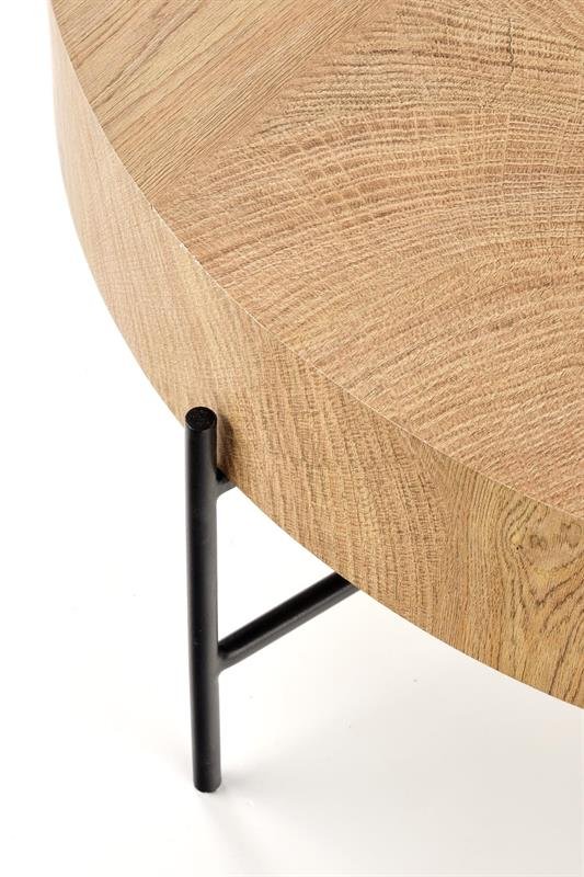 BROKLYN side table, natural oak / black - Image 4