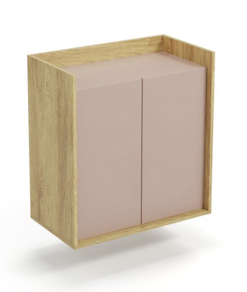 MOBIUS cabinet 2D color: hickory oak/white