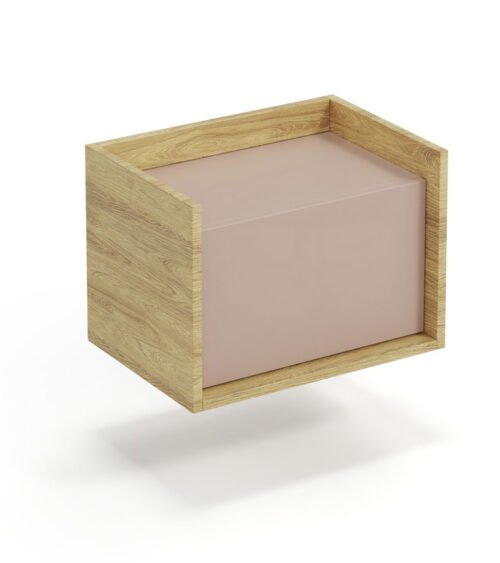 MOBIUS low cabinet 1D color: hickory oak/white