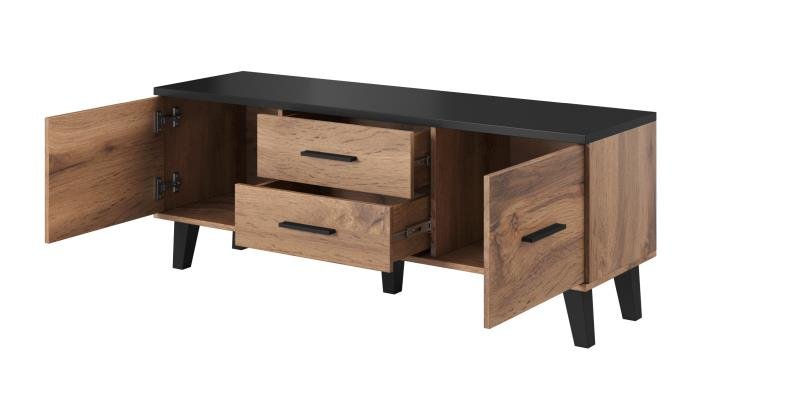 TV stand LOTTA 140 2D2S wotan oak/black - Image 3