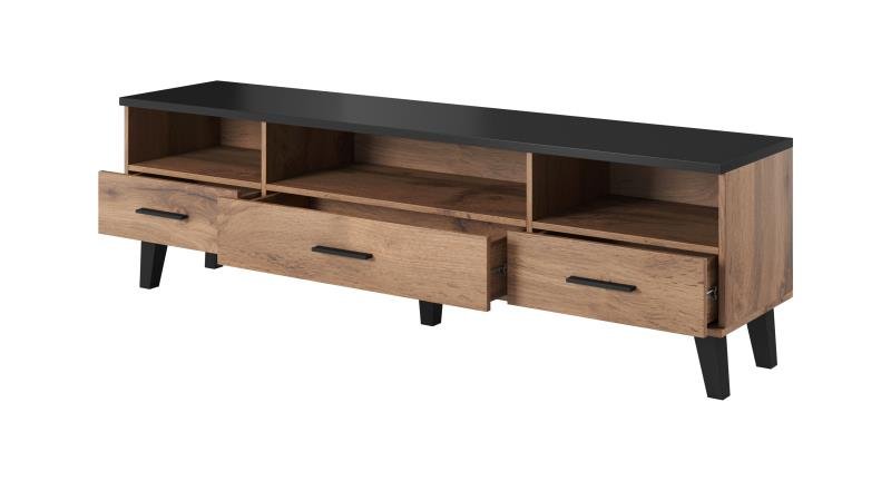 TV stand LOTTA 180 3s3K wotan oak/black - Image 2