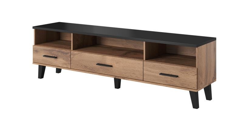 TV stand LOTTA 180 3s3K wotan oak/black - Image 3