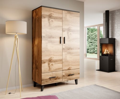 Wardrobe LOTTA wotan oak/black