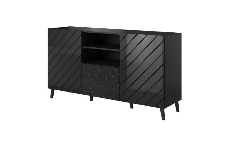 Chest of drawers ABETO matte white/glossy white - Image 2