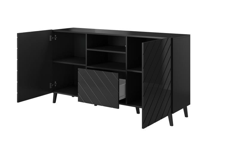 Chest of drawers ABETO matte white/glossy white - Image 3