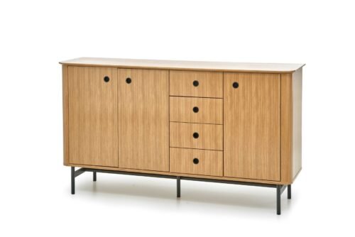 SMART KM-1 chest of drawers color: natural oak/black