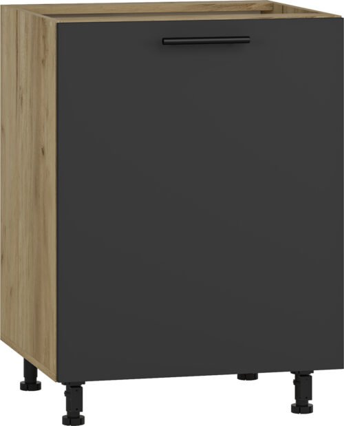 VENTO D-60/82 base cabinet, color: oak/anthracite