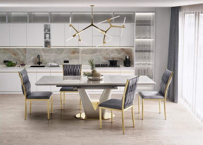 VALENTINO table light gray/gold - Image 12