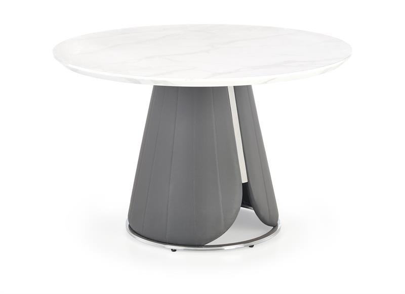REMIGIO table, white marble, gray legs - Image 3