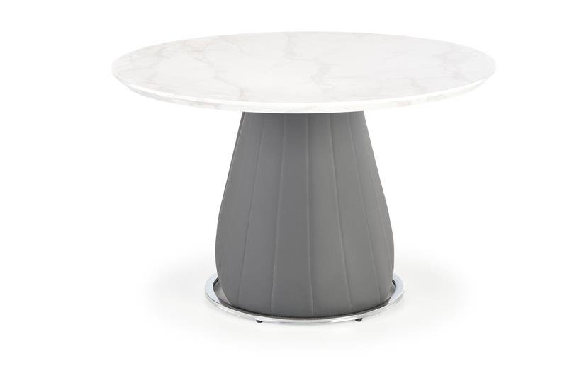 REMIGIO table, white marble, gray legs - Image 4