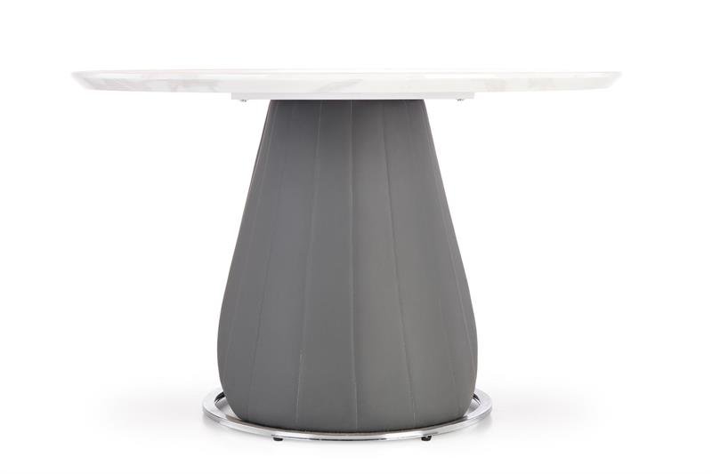 REMIGIO table, white marble, gray legs - Image 5
