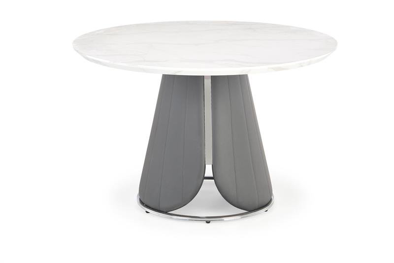 REMIGIO table, white marble, gray legs - Image 7