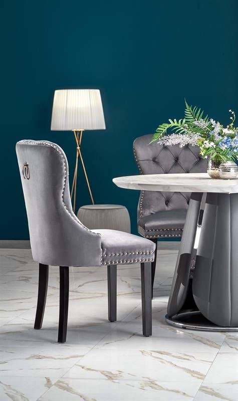 REMIGIO table, white marble, gray legs - Image 8