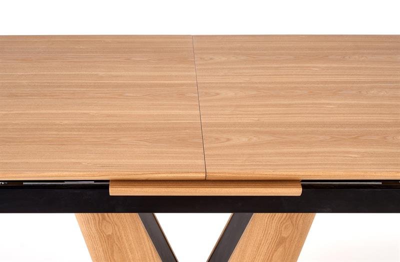 UMBERTO table, natural oak, leg, natural oak/black - Image 2