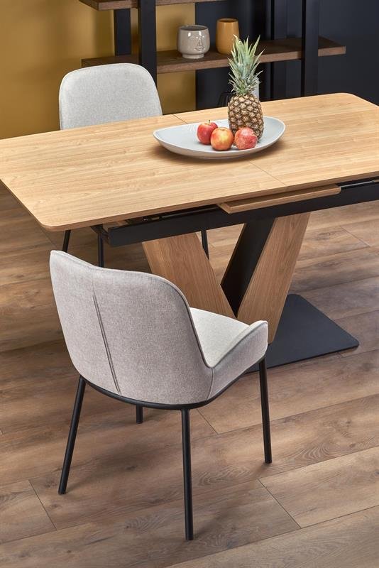 UMBERTO table, natural oak, leg, natural oak/black - Image 6