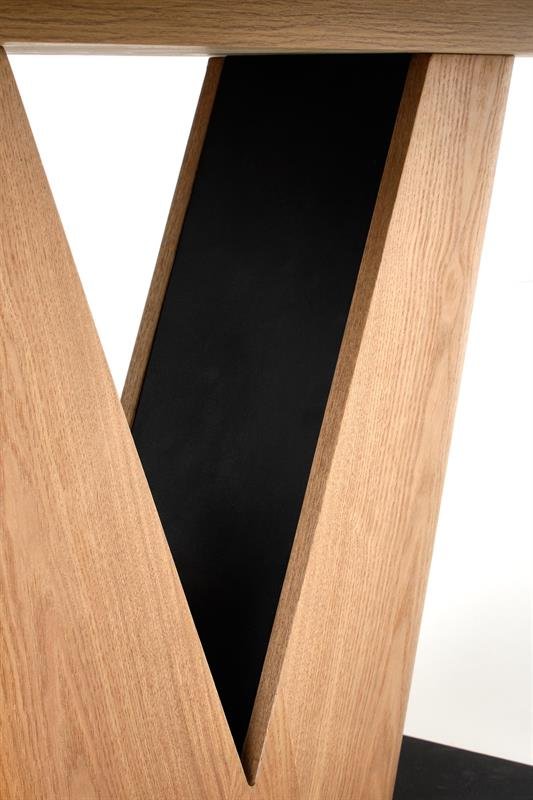 UMBERTO table, natural oak, leg, natural oak/black - Image 11