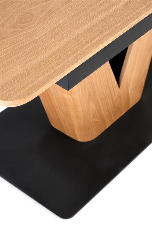 UMBERTO table, natural oak, leg, natural oak/black - Image 12