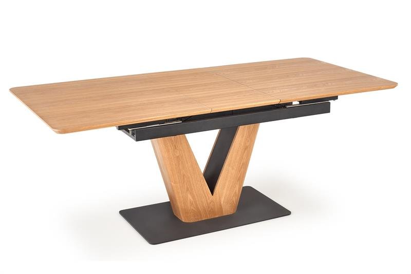UMBERTO table, natural oak, leg, natural oak/black - Image 15