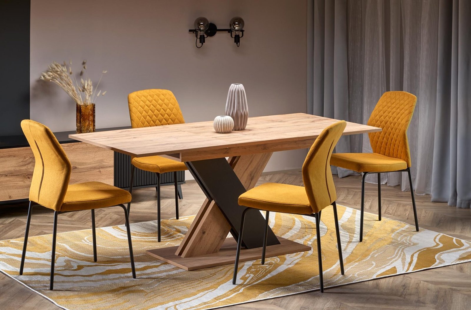 XARELTO table, oak/black