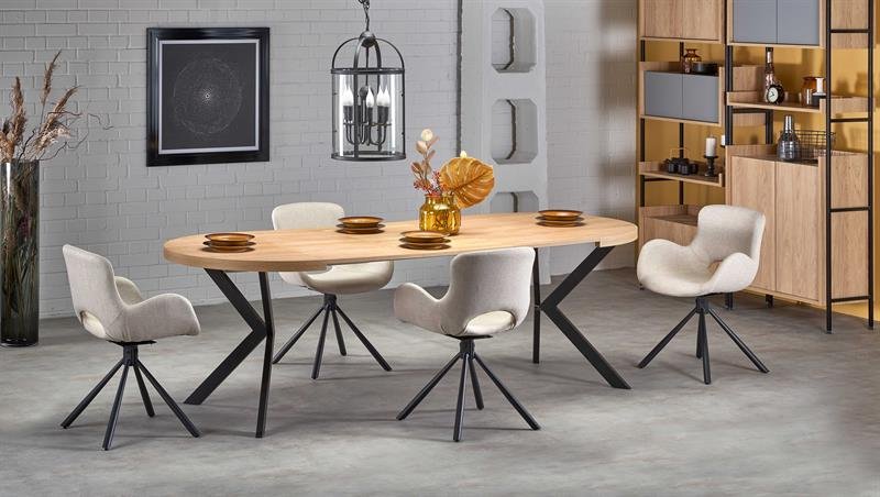 PERONI table, golden oak/black - Image 5
