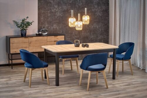 FLORIAN table, oak/black