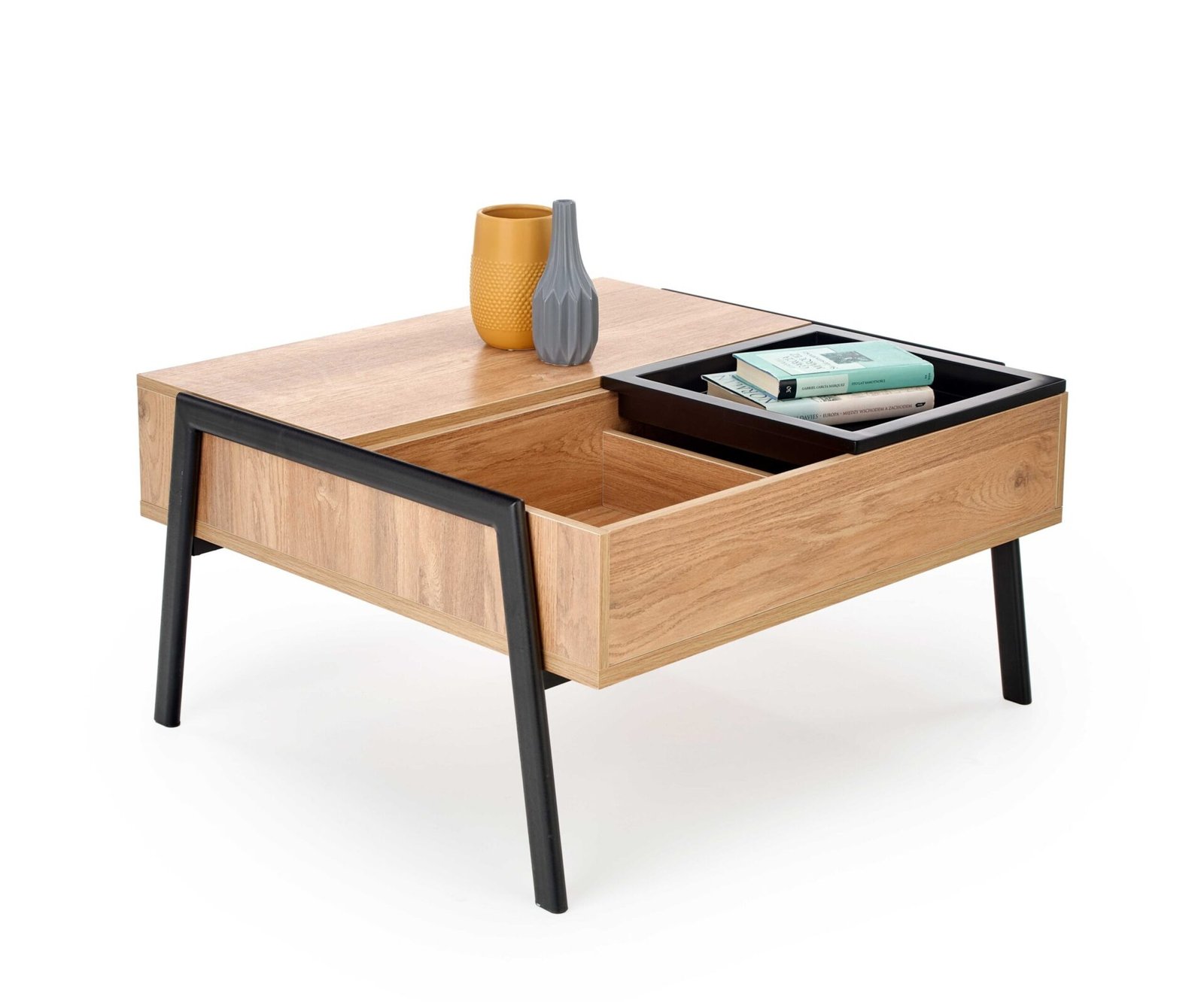 PODIUM, table, natural / black
