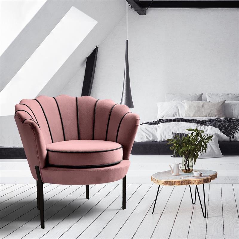 ANGELO leisure armchair pink / black - Image 4