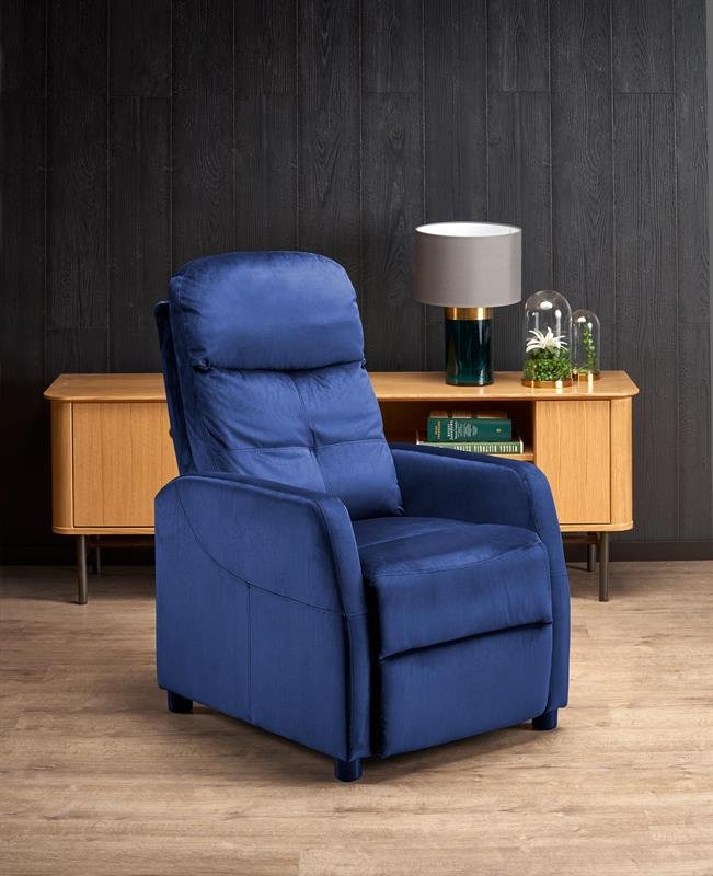 FELIPE 2 recliner chair color: dark blue - Image 5