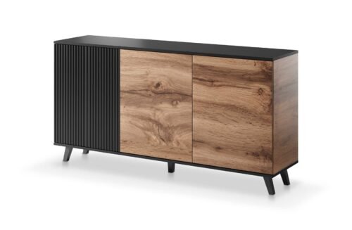 RANDOM KM-1 chest of drawers, color: wotan oak/black