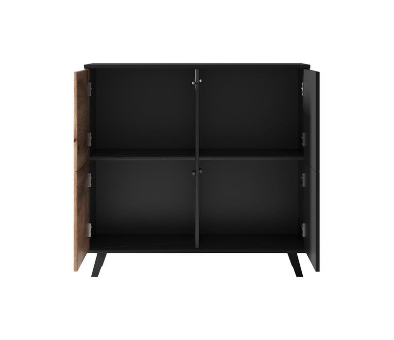 RANDOM KM-2 chest of drawers, color: wotan oak/black - Image 2