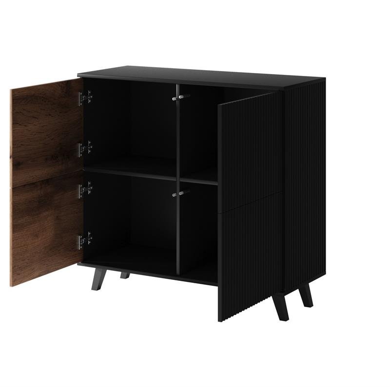 RANDOM KM-2 chest of drawers, color: wotan oak/black - Image 4