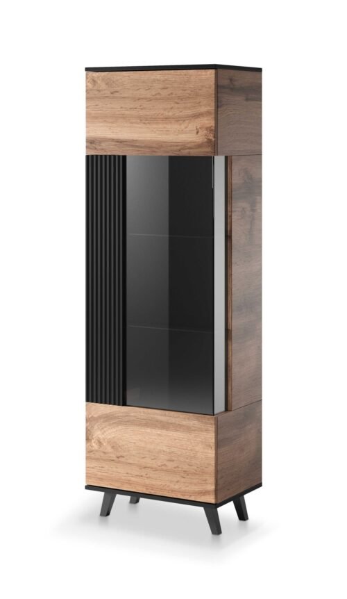 RANDOM W-1 display case, color: wotan oak/black