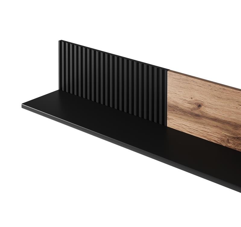 RANDOM P-1 hanging shelf, color: wotan oak/black - Image 4