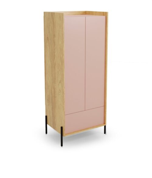 MOBIUS cabinet 2D color: hickory oak/white