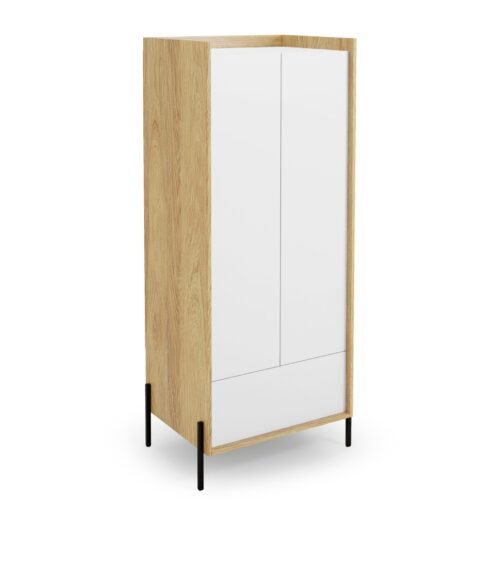 MOBIUS cabinet 2D color: hickory oak/alpine white