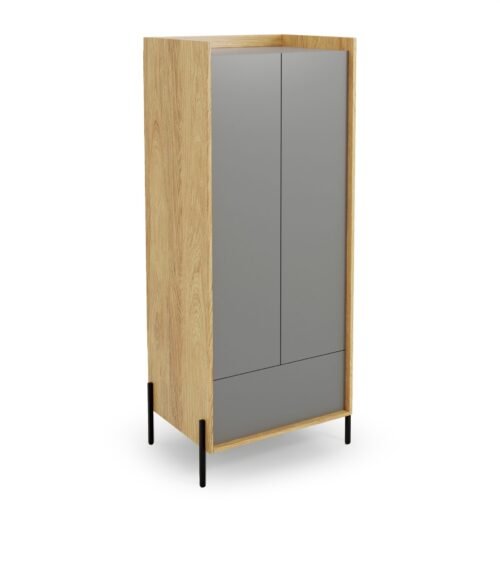 MOBIUS cabinet 2D color: hickory oak/dusty gray