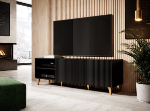 PAFOS TV stand 150 2D2K black/black