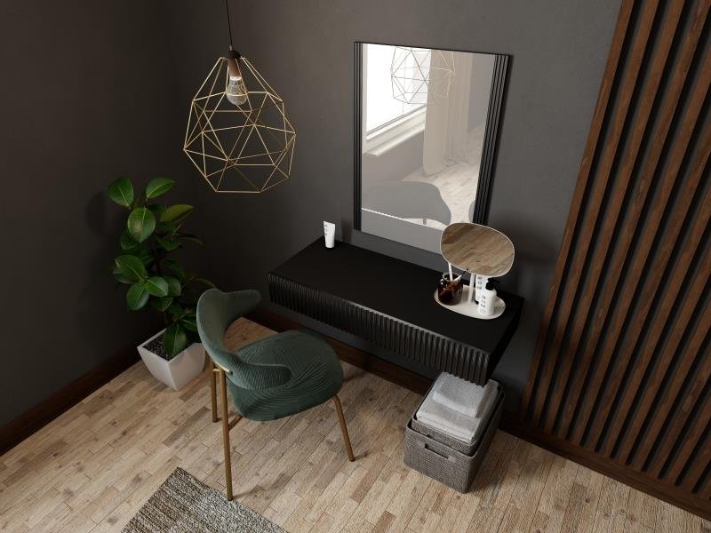 PAFOS vanity table (hanging) and mirror BLACK/BLACK - Image 2