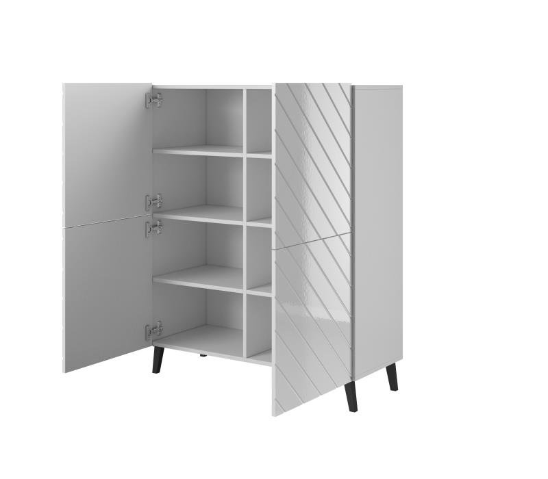 CABINET 100 ABETO matt white/glossy white - Image 3
