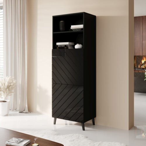 CABINET 60 ABETO matte black/glossy black