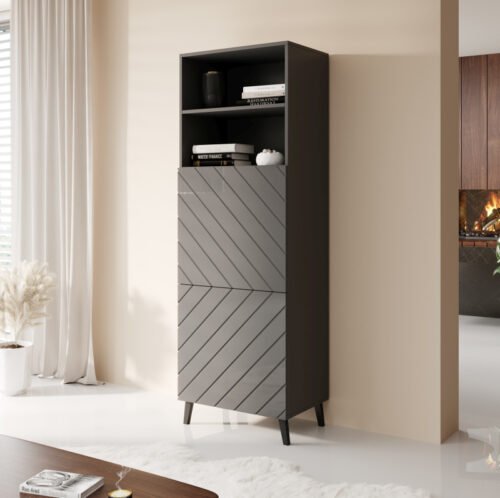 CABINET 60 ABETO matt graphite/glossy graphite