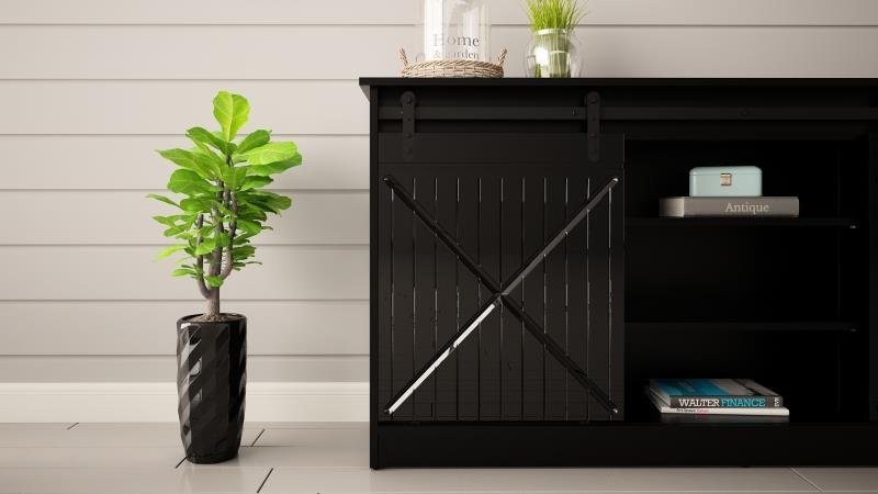 GRANERO chest of drawers matte black/glossy black - Image 2