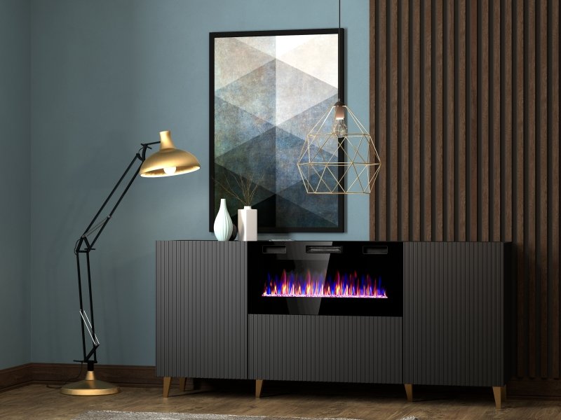 PAFOS chest of drawers EF 180 black/black