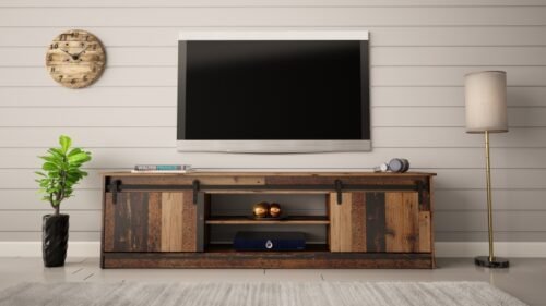 GRANERO TV stand, aged wood / old wood