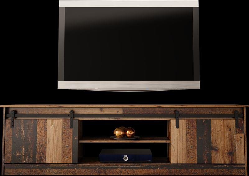 GRANERO TV stand, aged wood / old wood - Image 2